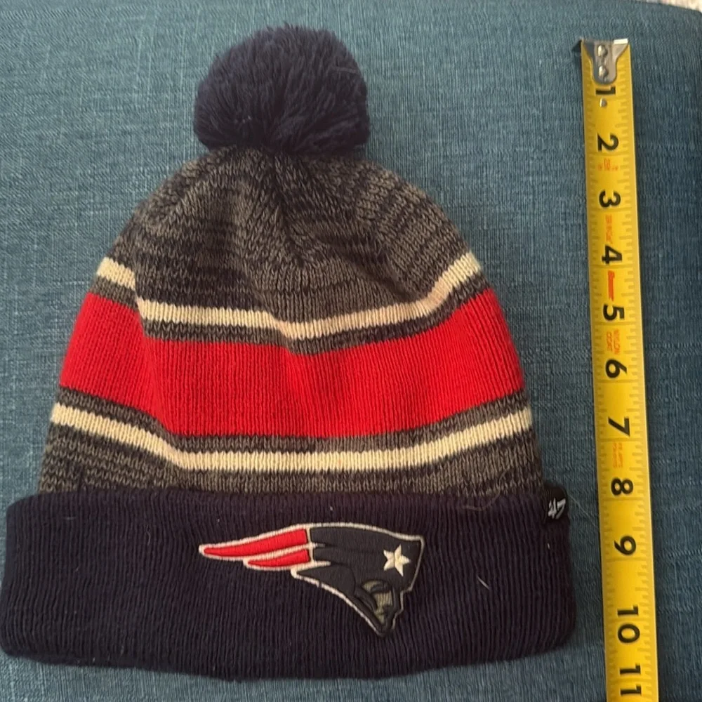 47 Brand Patriots Striped Knit Beanie-See Photos